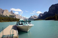19 Maligne Lake Scenic Tour Boat, Mount Paul, Monkhead Mountain, Mount Warren, Valad Peak, Mount Henry MacLeod, Coronet Glacier, Mount Mary Vaux From Spirit Island Dock Near Jasper